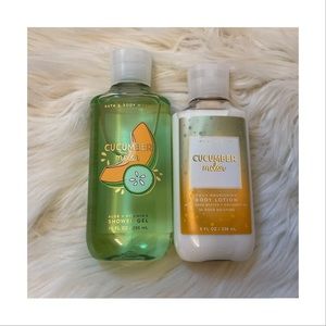 Bath & Body Works Cucumber Melon Shower Gel & Body Lotion Bundle - New